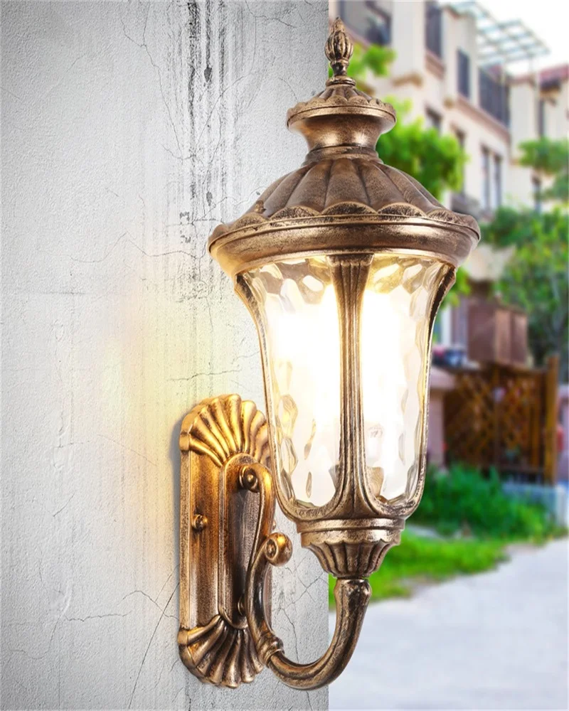 OUFULA Classical Outdoor Wall Light LED Waterproof IP65 Retro Sconces Lamp Decorative for Home Porch