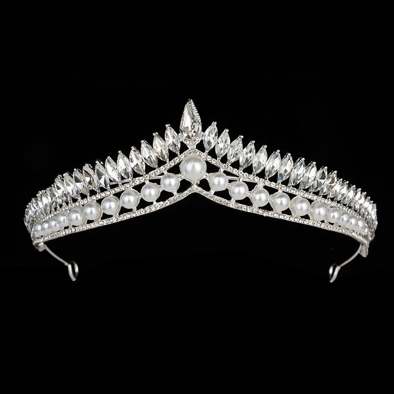 

Tiaras and Crown HADIYSNA Gorgeous Classic Bridal Wedding Hair Accessories Party Hair Jewelry Headband BCY8956 Conjunto de joyas