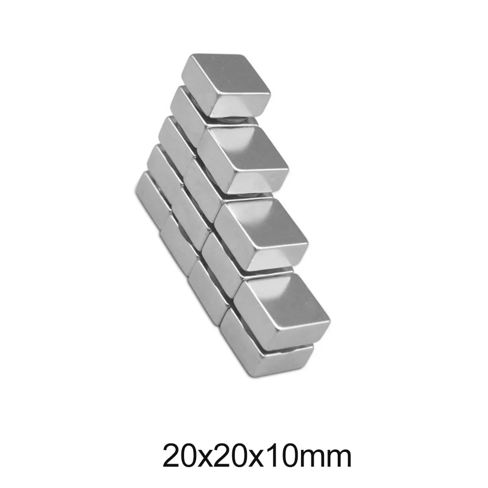 1/2/5/10/20pcs 20x20x10 mm Search Quadrate Magnet 20mm*20mm Stong Magnets 20x20x10mm Powerful Neodymium Magnetic 20*20*10