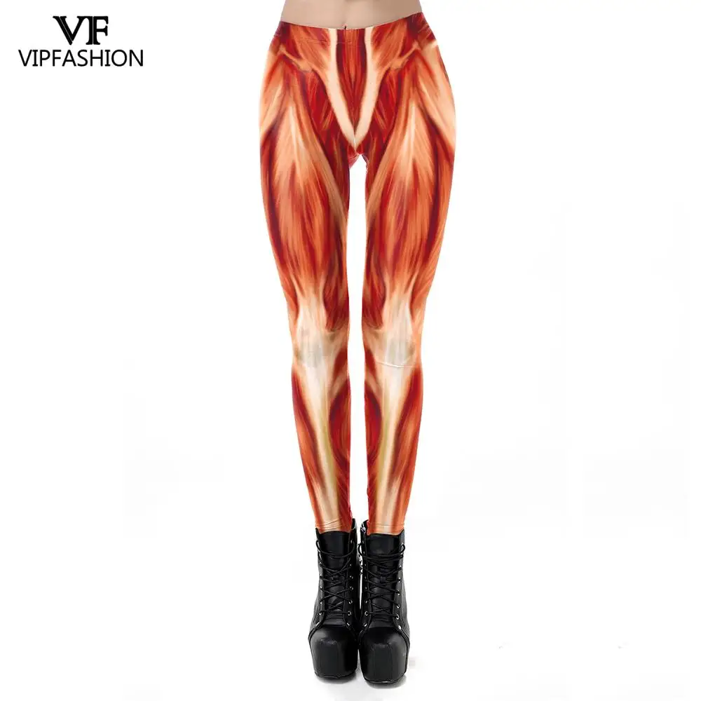 VIP FASHION Japanese Anime Cosplay Leggings Comic Cartoon Printed leggins Women Elastic Sportwear Fitness Tight Workout Trousers