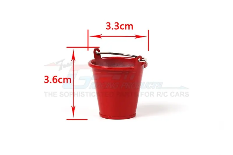 GPM SCALE ACCESSORIES: METAL WATER BUCKET FOR CRAWLERS (SMALL) For AXIAL SCX10 II 90046 RC Upgrade