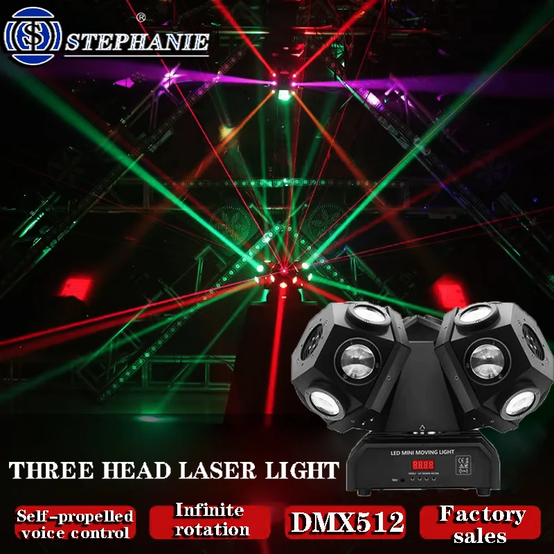 Imagem -02 - Rgbw Led Feixe Movendo a Cabeça Luz Cabeças Rgb Laser Estágio Projetor Luz Música Dmx512 Controlador dj Discoteca Lâmpada Luzes de Festa 220w