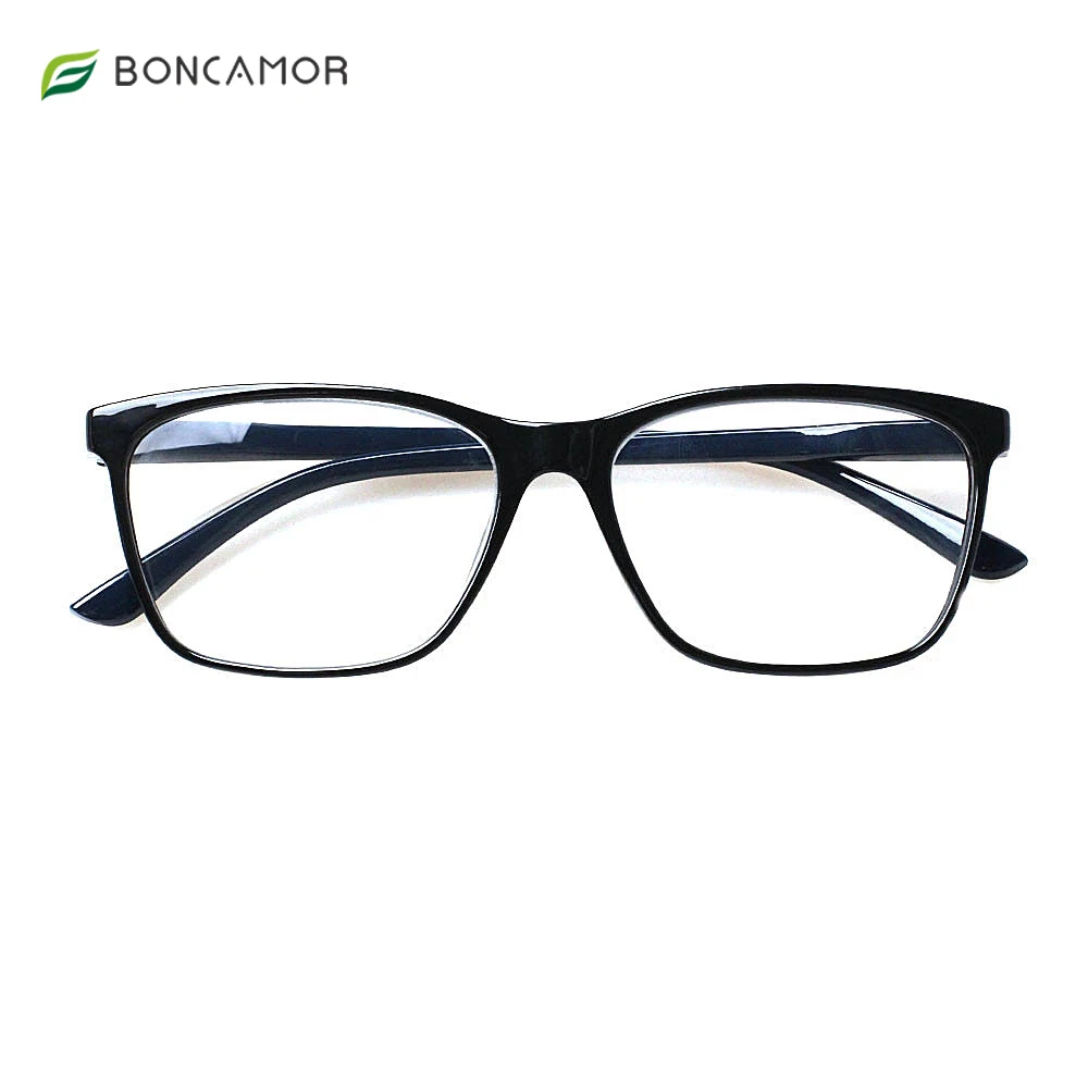 BONCAMOR-Lunettes de lecture rectangulaires pour hommes et femmes, charnière à ressort, lunettes de re-rond, dioptrie 0.5, 1.75, 2.0, 3.0, 4.0...