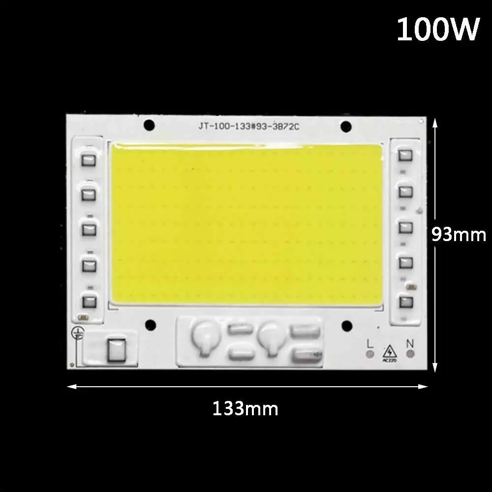 COB LED Chip 50W 100W 150W 200W Smart IC Driverless 220V Wysokiej jakości żarówka DIY Lampa zewnętrzna Reflektor punktowy Zimna ciepła biel