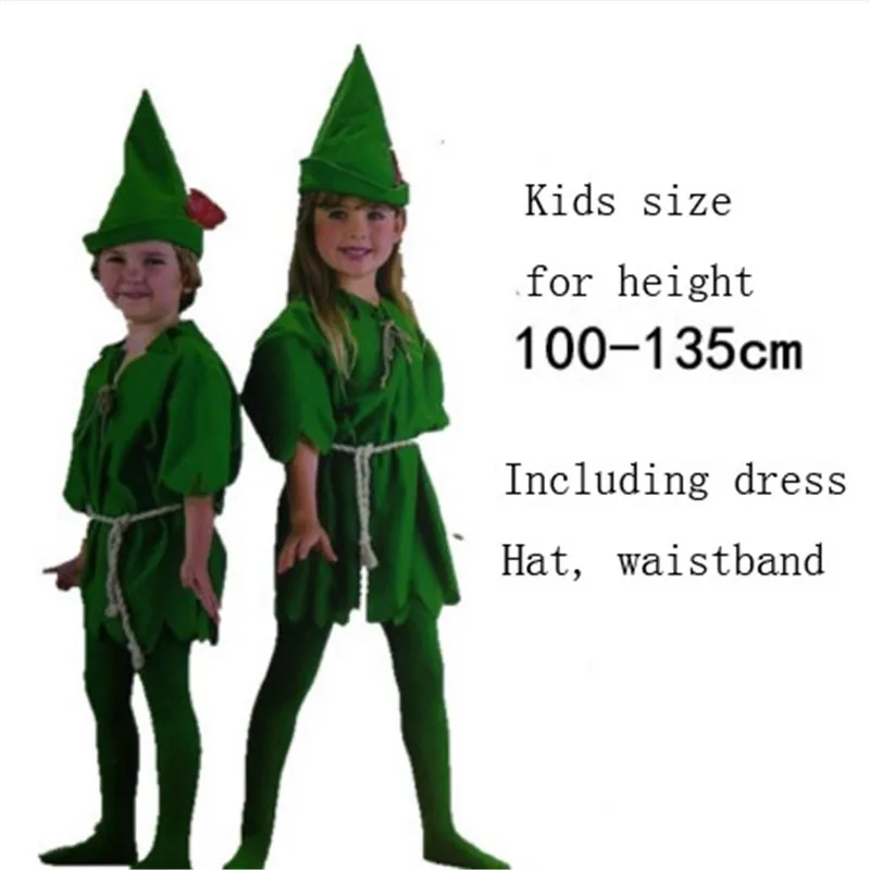 Halloween Party Cosplay Peter Pan Costume Child Kids Cartoon Movie Costume Sexy Women Girls Boys Peter Pan Costume