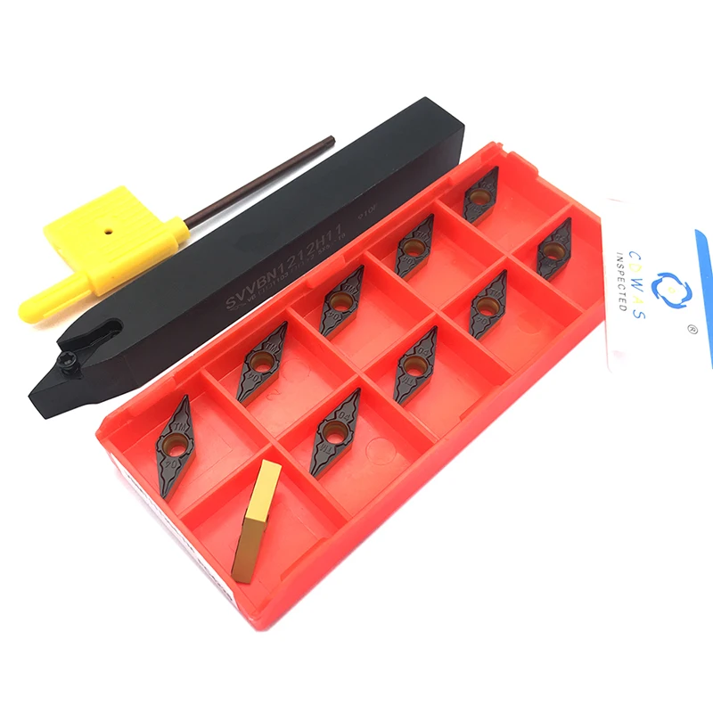 10 sztuk VBMT110304 TM PC4225 wkładki z węglika + 1PC SVVBN1212H11 uchwyt narzędziowy tokarka CNC narzędzia toczenie zewnętrzne zestaw narzędzi