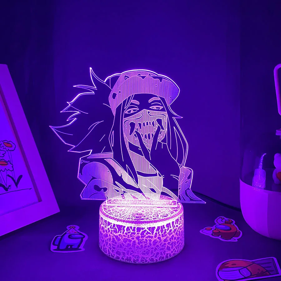 LOL League of Legends Game Figure Akali Rogue Assassin Lava Lamps 3D Led RGB Neon Night Lights Sitting Room Table Colorful Decor