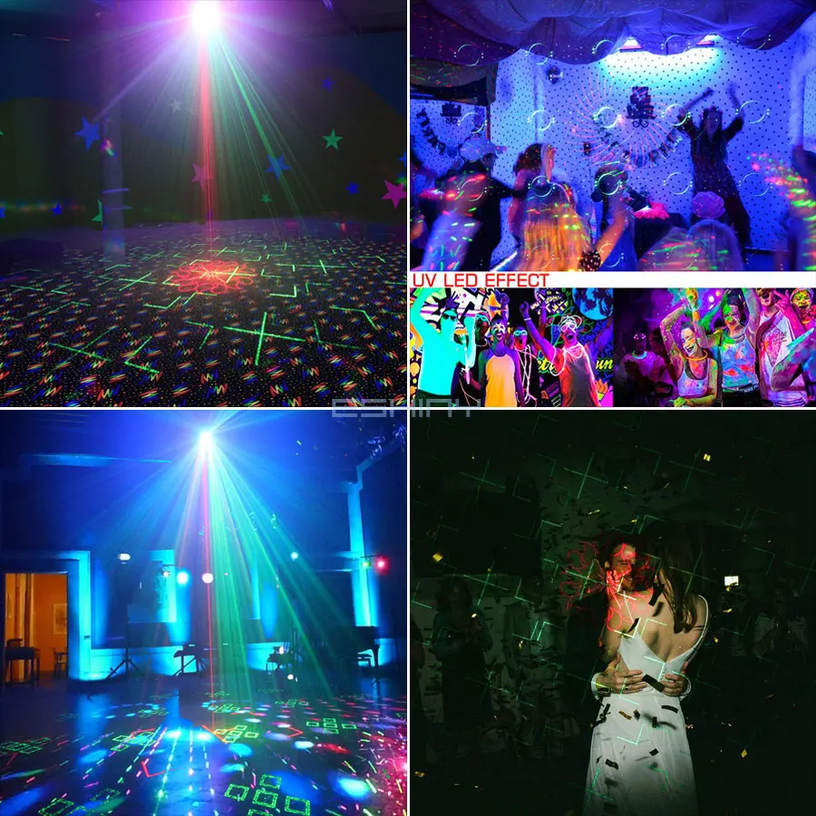 NEW DJ RGB LED UV Party Disco Light R&G Laser Projector 60/120 Patterns Dance Birthday Stage Lighting Effect Mini Lamp USB Z5N7