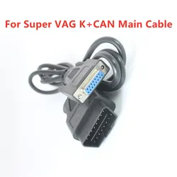 Acheheng Cable for Super VAG K+CAN Plus 2.0 Diagnosis Scanner OBD2 Key Programmer main cable OBD2 16Pin TO 15Pin Cable
