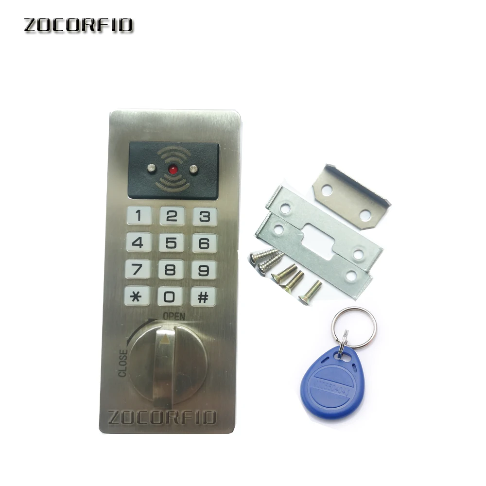 

125KHZ RFID EM card Temporary or fixed password RFID keys Cabinet Door Electric Lock Assembly Solenoid FOR Drawer/Sauna Lock