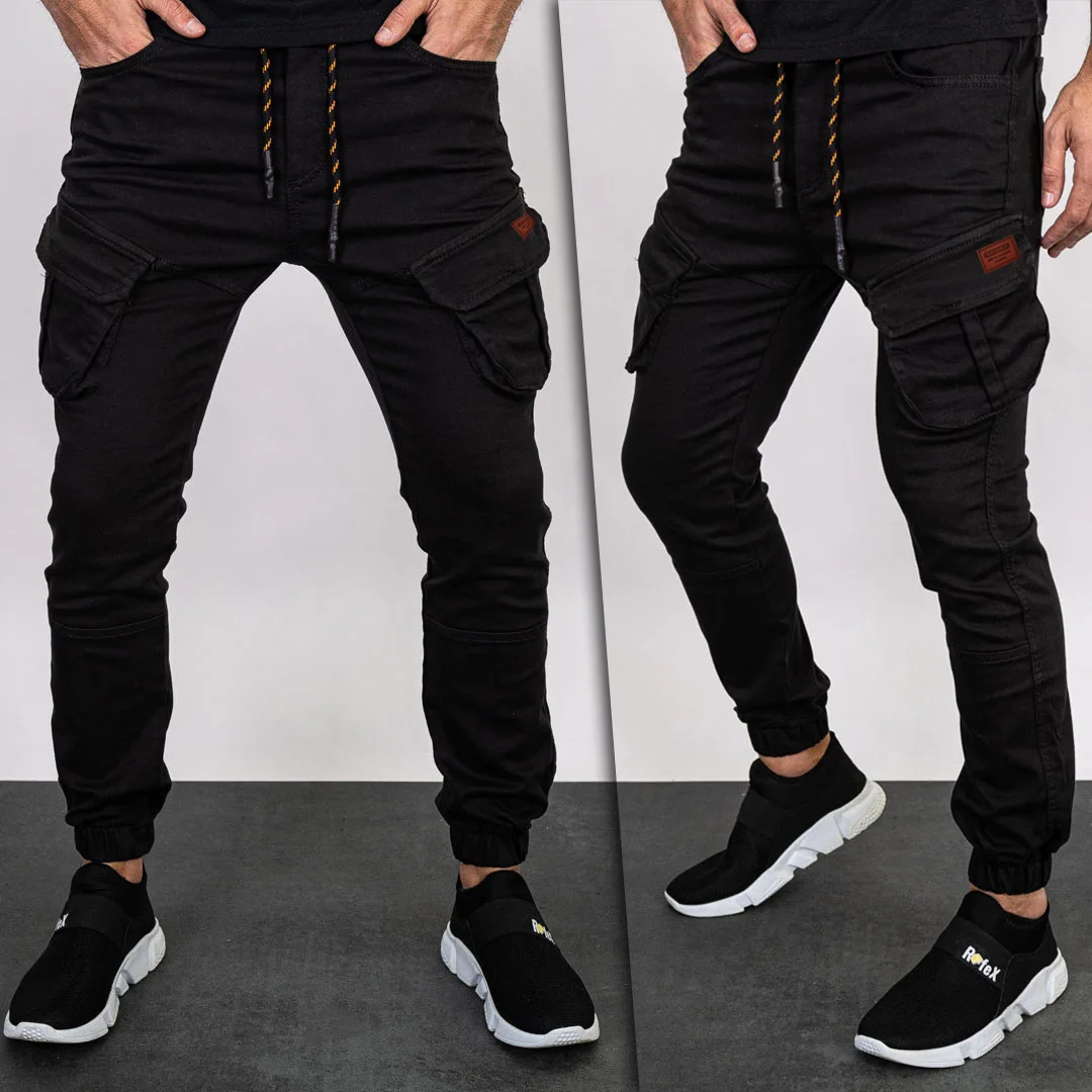 2021 New Solid Color Casual Trousers Men\'s Footwear Overalls Pants  Sports