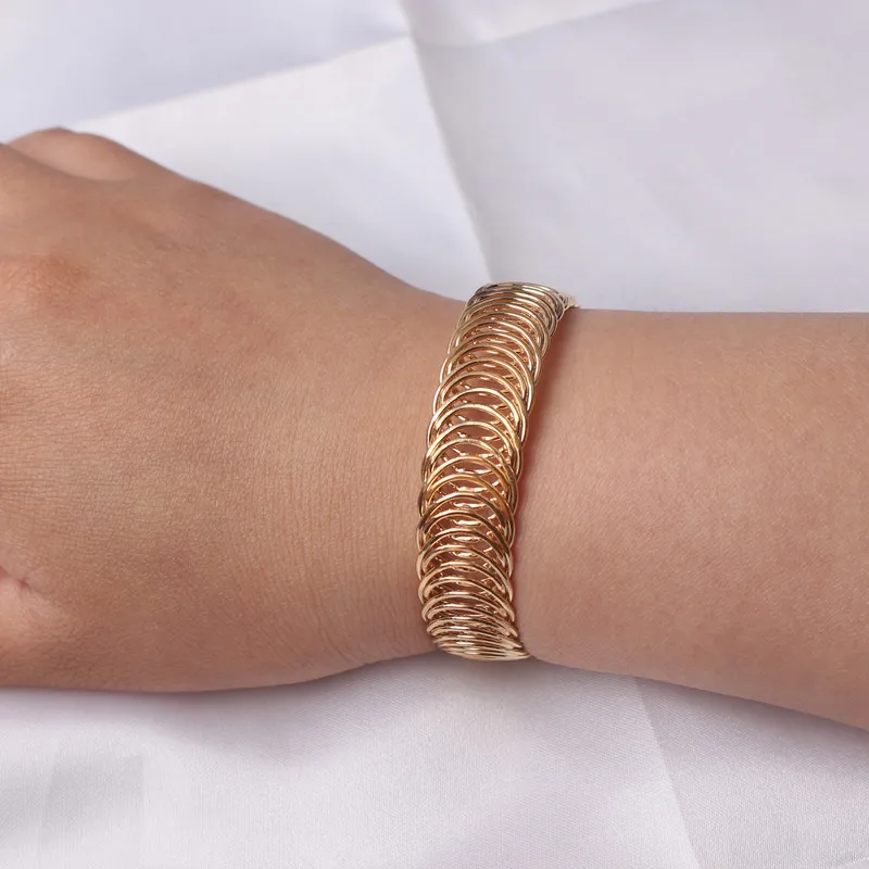 Personality Women Open Bangles Adjustable Arrow Bracelet Bangles Gold Color Arrow Cuff Bracelets for Ladies pulsera infinito
