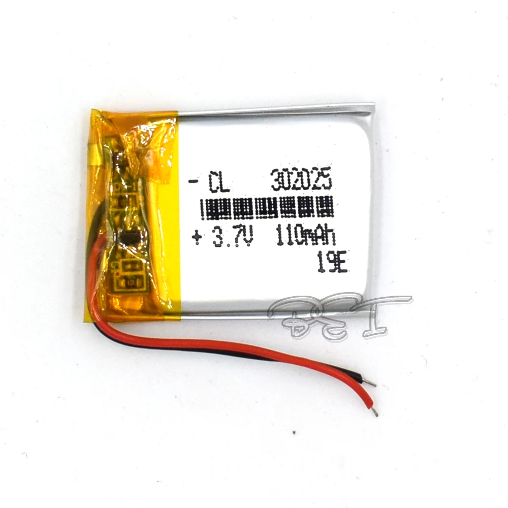 

3.7V Li-Polymer lithium Battery 302025 3*20*25mm Rechargeable Li-ion Cell 110mAh For MP5 Navigator GPS MP3 MP4 Speaker