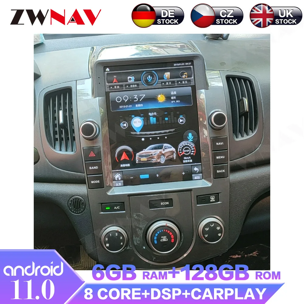 Android 11 128GB DSP Carplay IPS Touch Screen For Kia Forte 2009-2012 Car GPS Navigation Radio DVD Player Multimedia