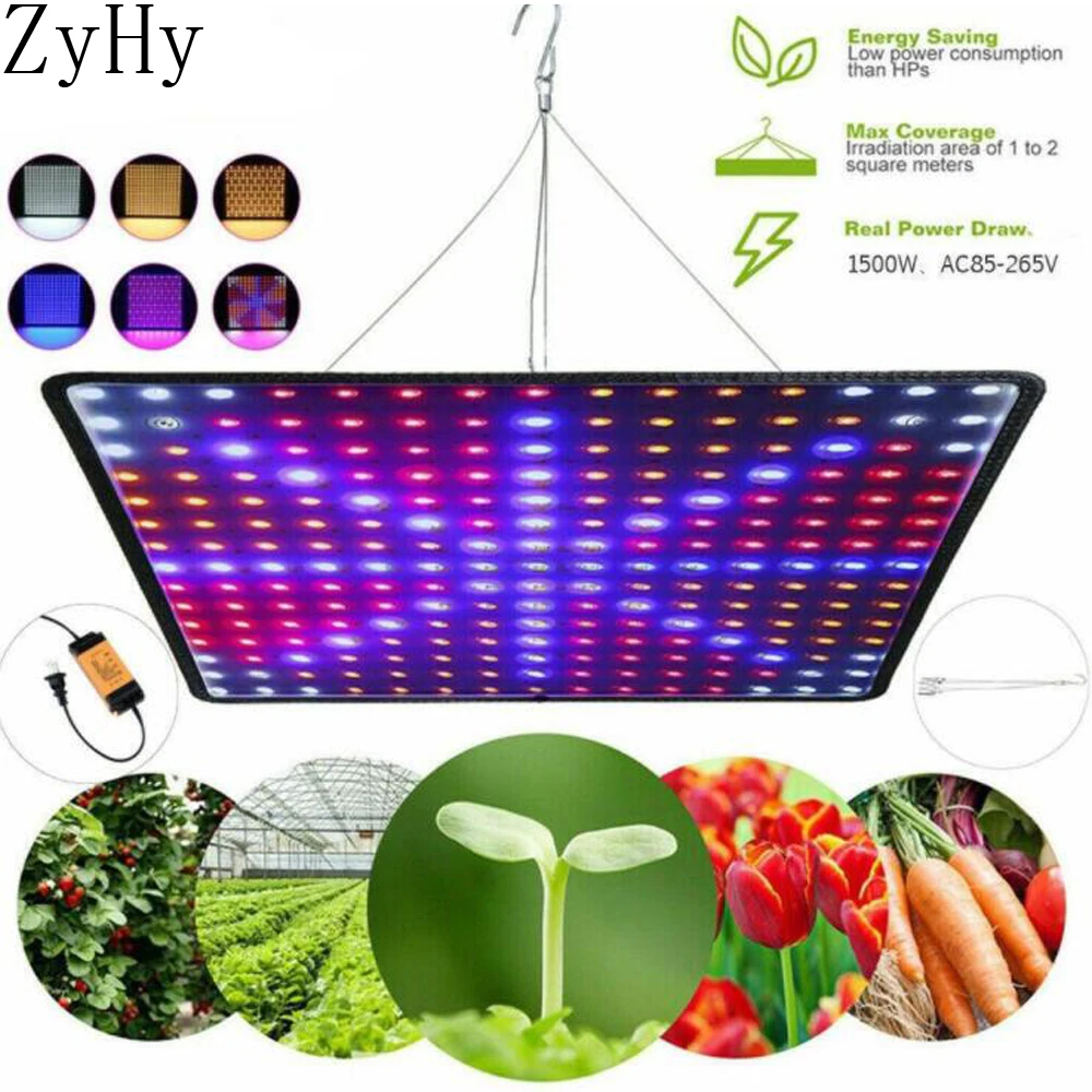 1000W Full Spectrum Indoor LED Grow Lamp For Plant Growing Light Tent Fitolampy Phyto lamp UV IR Red Blue 225 Led Flower Seed