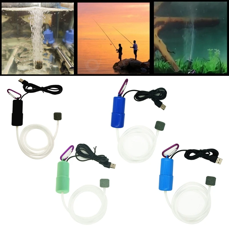 Portable Mini USB Aquarium Fish Air Mute Energy Save Compressor Aquatic Terrarium Accessory