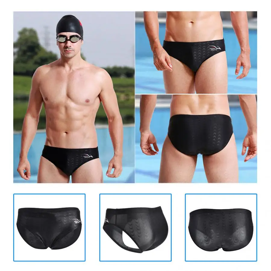 Professional Skin Swim Competition Briefs Men Sport Trunks Sharkskin Underwear Shorts Swimwear Quick Dry Swimsuit