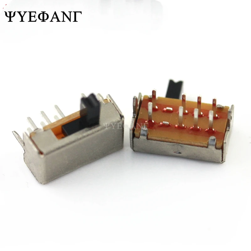 10Pcs SK23D07 8 Pin PCB 3 Position 2P3T DP3T Miniature Slide Switch Side Knob SK23D07VG5 Handle high 5mm