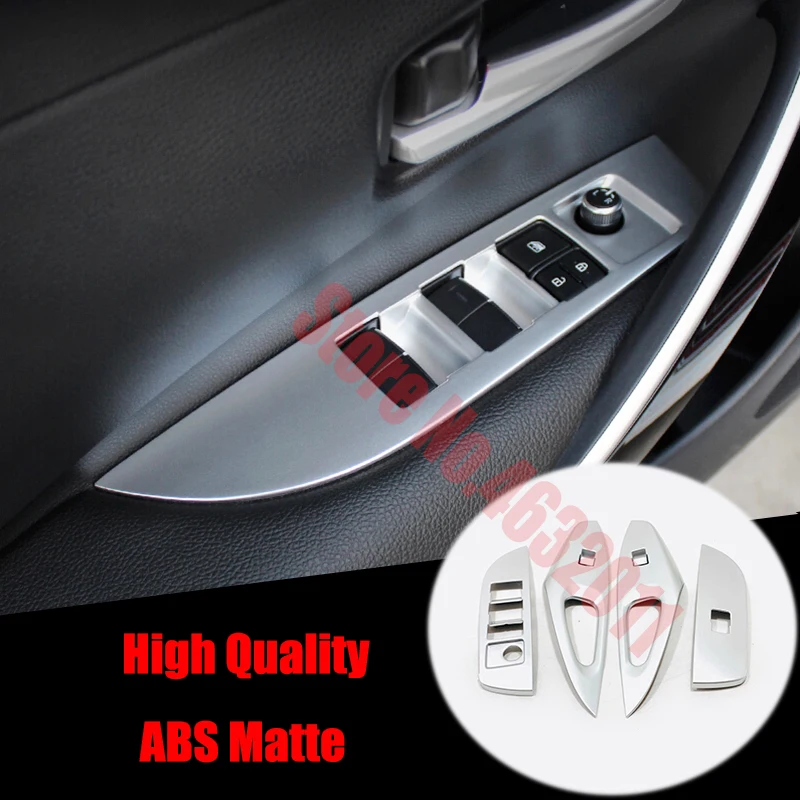 ABS Matte For Toyota corolla Sedan glass Lift Switch inner door handle front Small Rear air outlet Storage read navigation strip