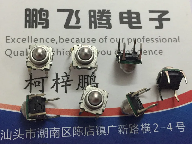 1PCS French KSJ0M211 KSJ0M21180SHLFT  Waterproof and Dust Tact Switch 7*7 Ball Ball Button Straight Insert 4 Feet