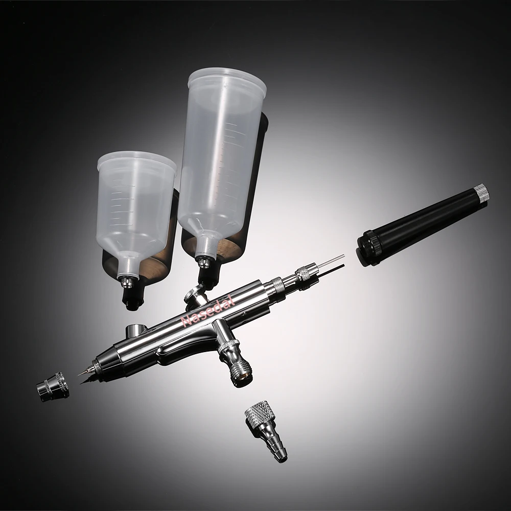 20cc 40cc Airbrush pistolet Gravity Feed podwójne działanie rozpylacz ciasto tatuaż pistola de pintura aerografo narzędzie do paznokci 0.3mm
