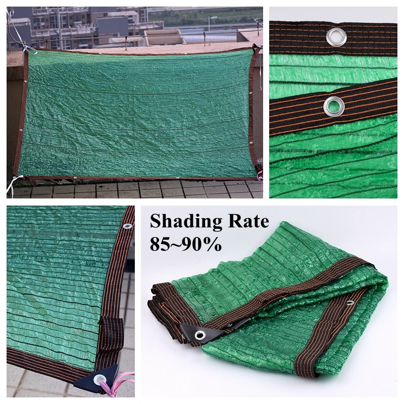 Green Anti-UV Sunshade Net Garden Outdoor Awning Courtyard Succulent Plant Cover Shelter Shade Sail Swimming Pool Shading Net