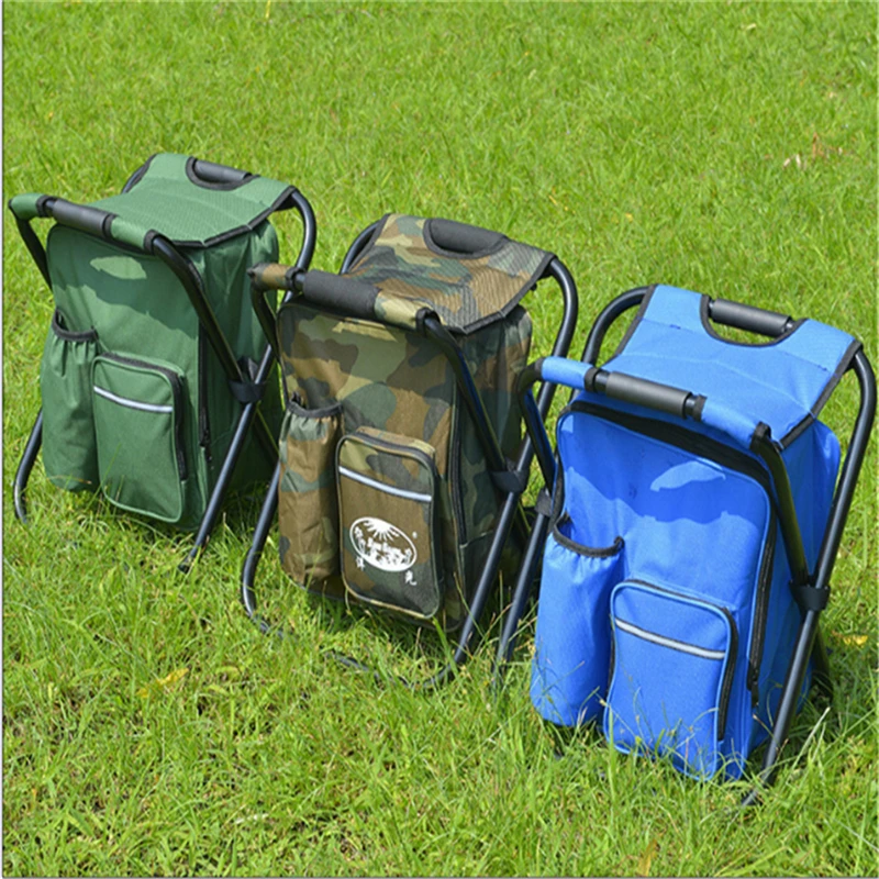 

Outdoor Folding Chair Camping Fishing Chair Stool Portable Backpack Cooler Insulated Picnic Tools Bag Hiking Seat Table Bag