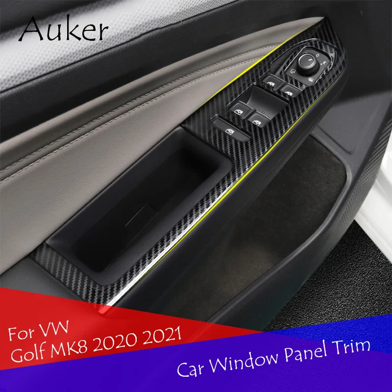 

Car Window Switch Adjustment Knob Panel Cover Trim Stickers Strips Garnish Styling For VW Golf 8 MK8 2020 2021 Accessories