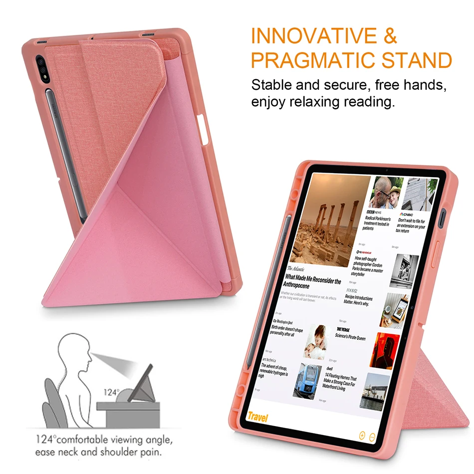 Premium Leather Case for Samsung Galaxy Tab S7 Folio Folding Cover T870 T875 S8 2022 X700 X706 Smart Cover