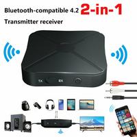 Bluetooth-compatible Audio Transmitter/Receiver Adapter Portable Transmitter Receiver 2-in-1 Wireless Audio Adapter For KN319