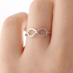 Mini Knot Rings for Women 17mm Round Wedding Rings Silver Color Metal Ladies Rings Fingers Accessories bague femme