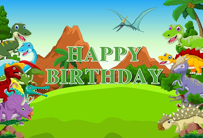 Mehofond-写真用の恐竜の世界公園の写真の背景,バナー,ジャングルボーイ,誕生日パーティー,背景スタジオゾーン