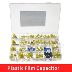 240pcs/BOX 63V 100V 24Value 1nF-1uF  Correction capacitor package kit Polypropylene Safety Plastic Film Capacitor Kit