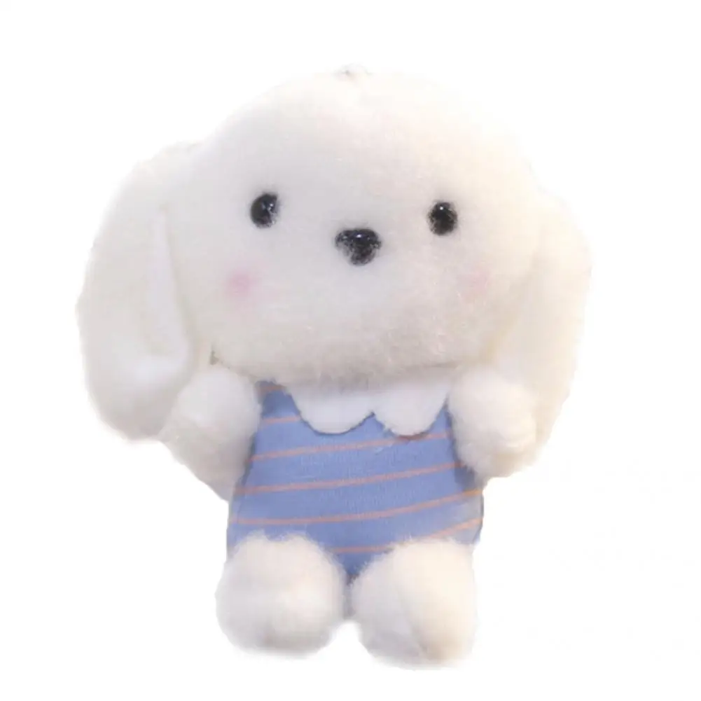 No Deformation  Exquisite Plush Bunny Doll Toy Keychain Portable Keychain Cute Appearance   for Backpack