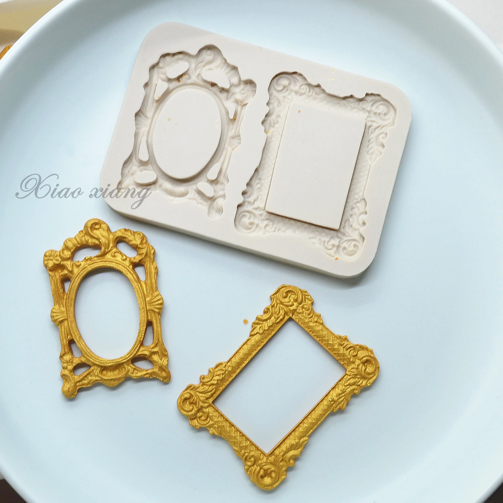 Photo Frame Silicone Fondant Mold For Baking Cake Decorating Tools Frame Chocolate Soap Mold Cake Kitchen Accessories