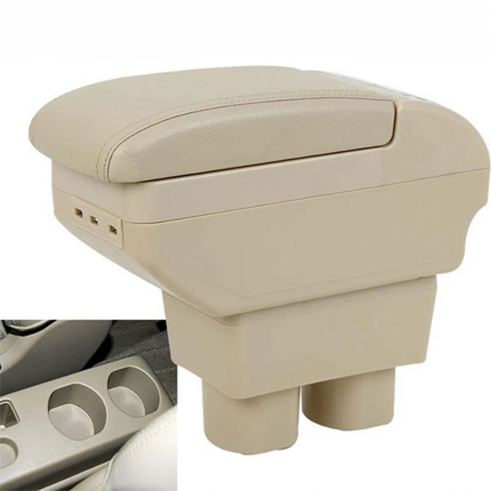 For Nissan Sylphy Tiida Armrest Box Arm Elbow Rest Central Console Storage Car Accessories Interior with USB Cup Holde LED