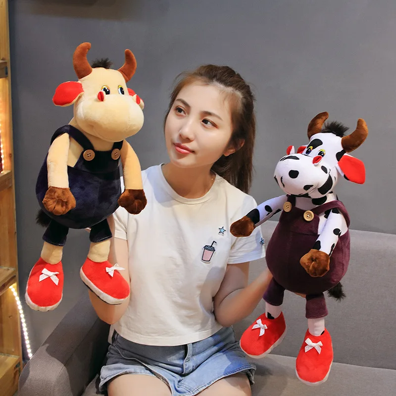 The Year of The Ox Mascot Strap Ox Doll Plush Toy Children's Doll Small Cow Soft/comfortable Pillow for Girlfriend Birthday Gift