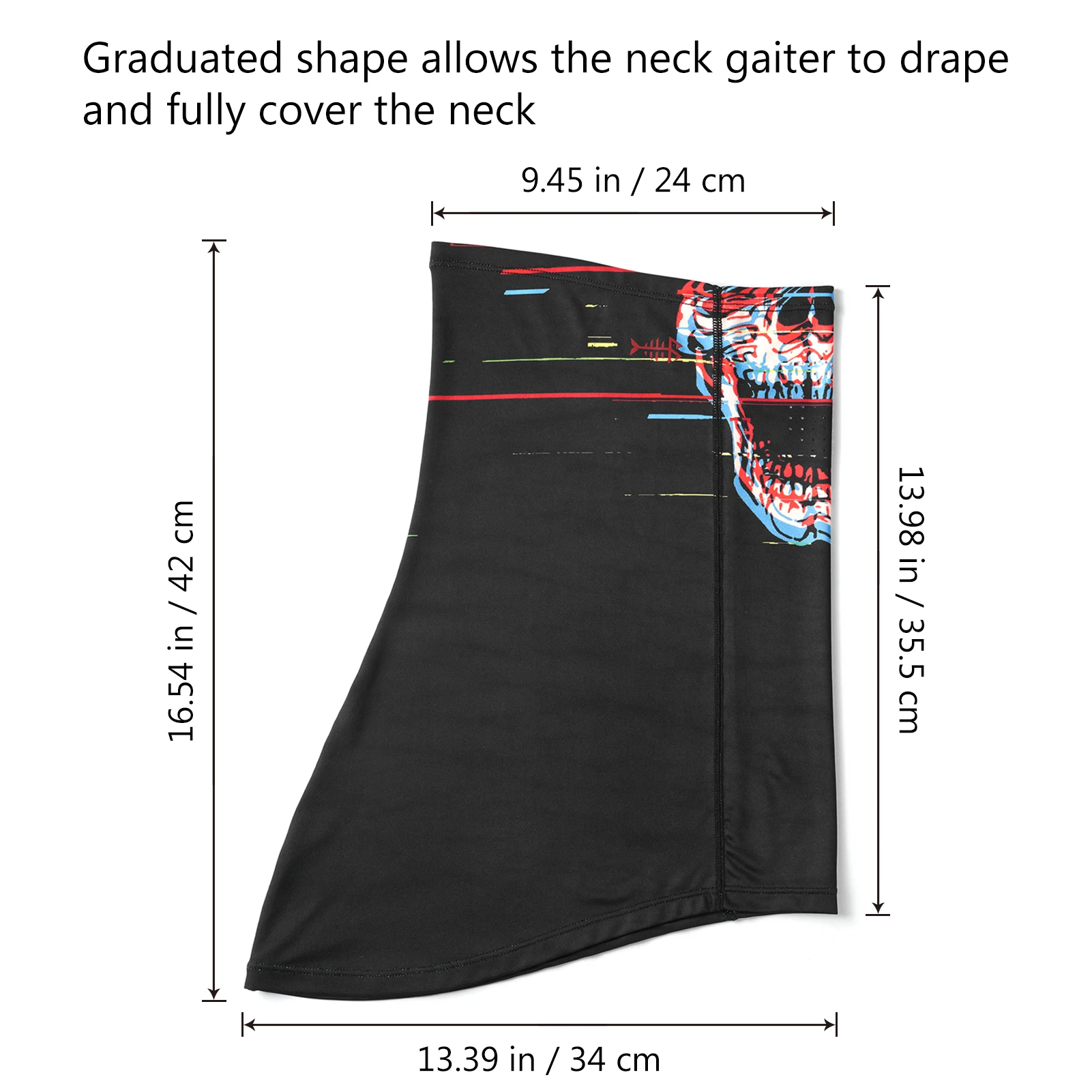 Bassdash-polaina de cuello de pesca UPF 50, máscara de enfriamiento solar transpirable con agujeros, cubierta facial para senderismo