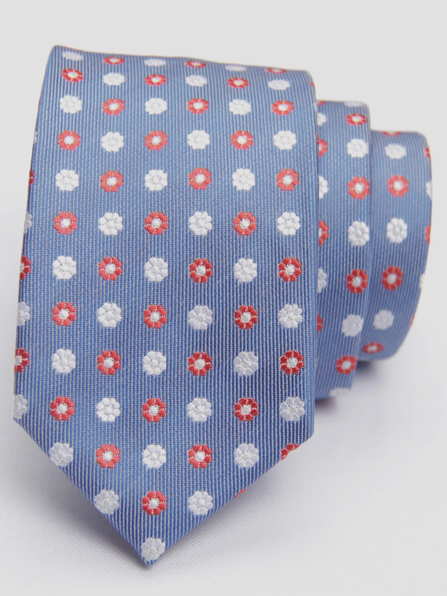 fashion blue red dot pattern tie with fashion patterned skinny ties men 2020