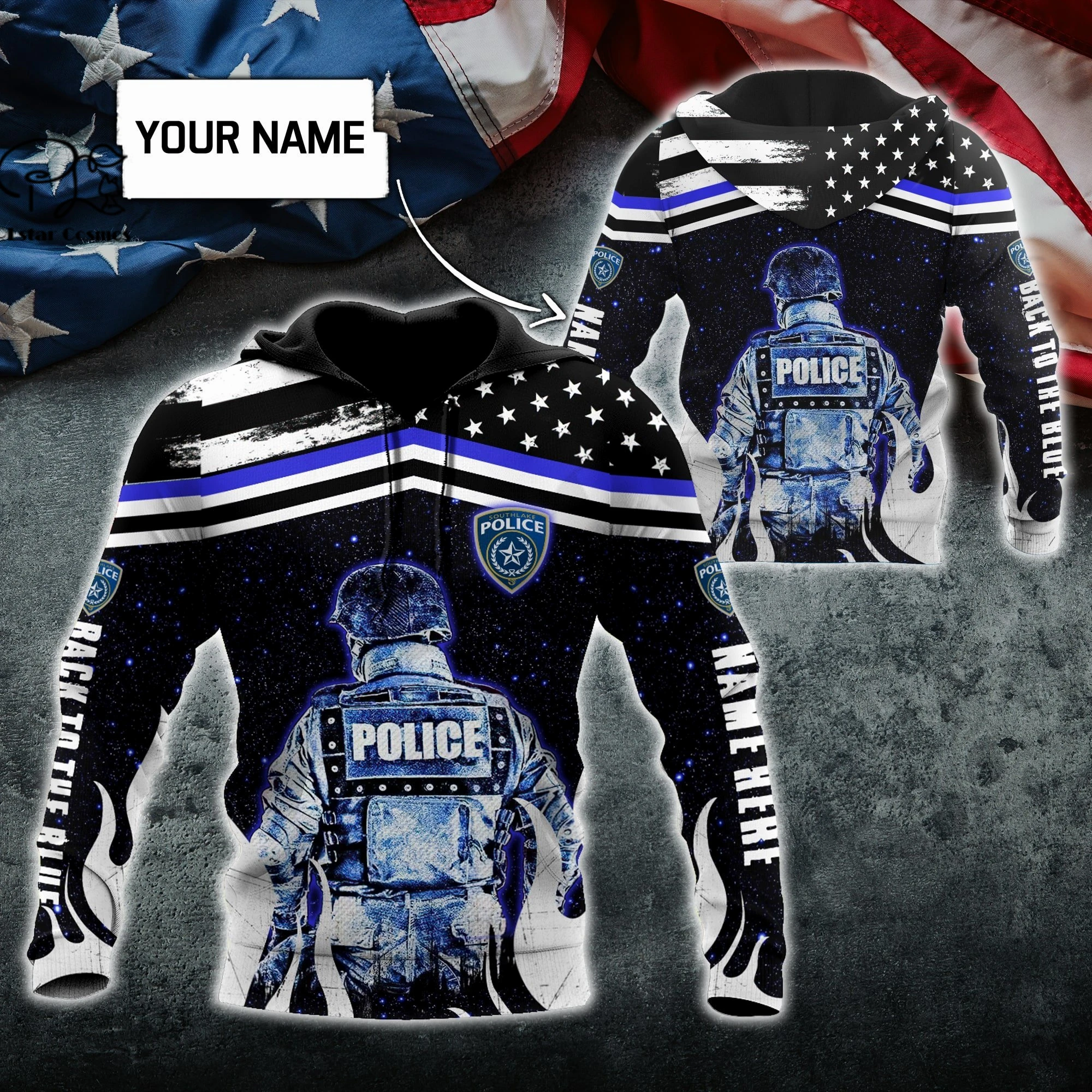 PLstar Cosmos 3DPrinted Newest Police Custom Name Unique Hrajuku Streetwear Funny Unisex Casual Hoodies/Zip/Sweatshirt C-1