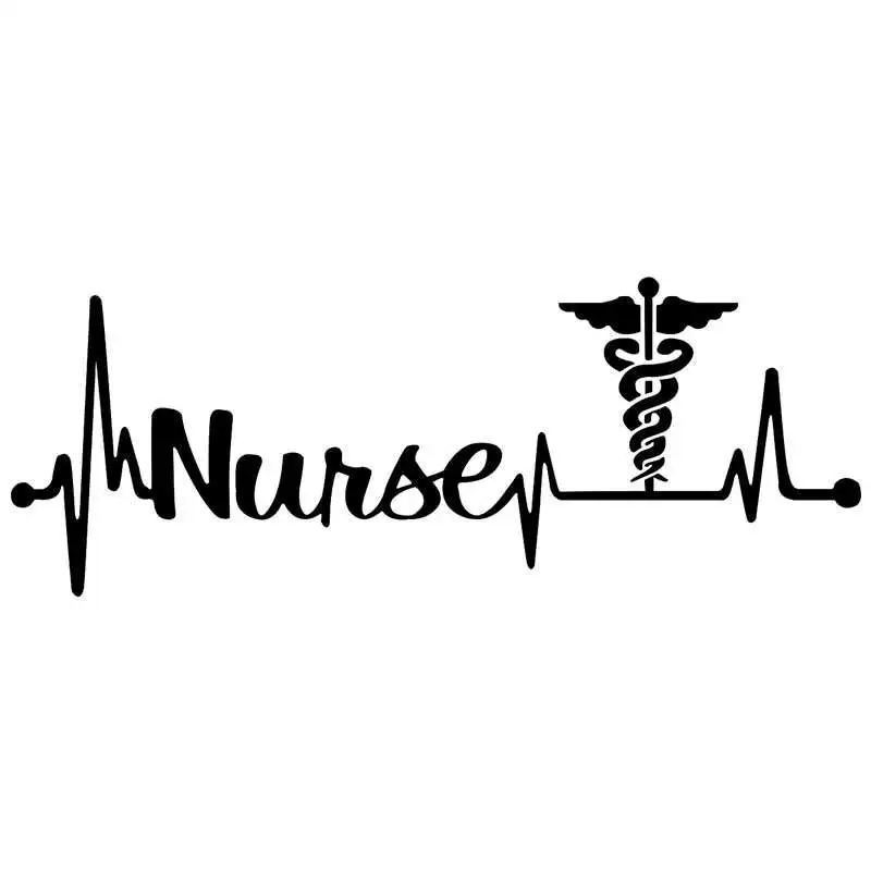 15cm X 7cm for Nurse Logo Waterproof Car Stickers Bumper Scratch-proof Cartoon Air Conditioner Truck Trunk Decal Car Accessories