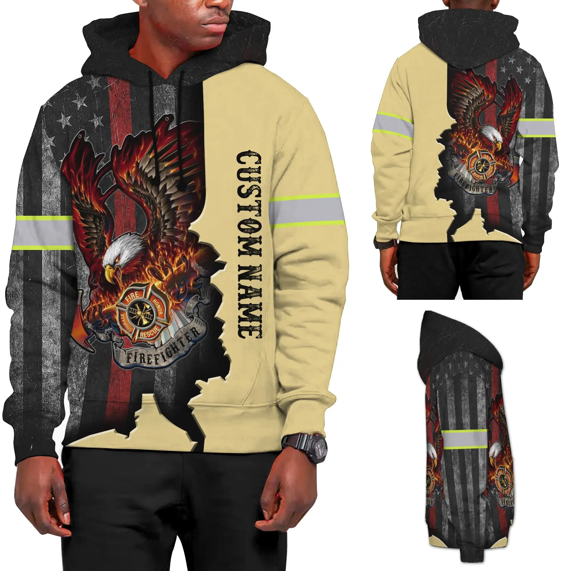 

PLstar Cosmos 3DPrinted Newest Firefighter Custom Name Unique Hrajuku Streetwear Unisex Casual Funny Hoodies/Zip/Sweatshirt B-3