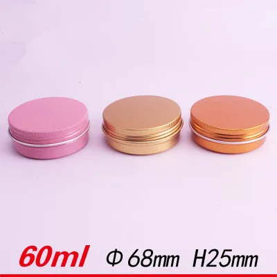 

50PCS 60ml Aluminum Tin Jars Portable Lightweight Round Empty Pot Jar for Cosmetic Cream Bottles