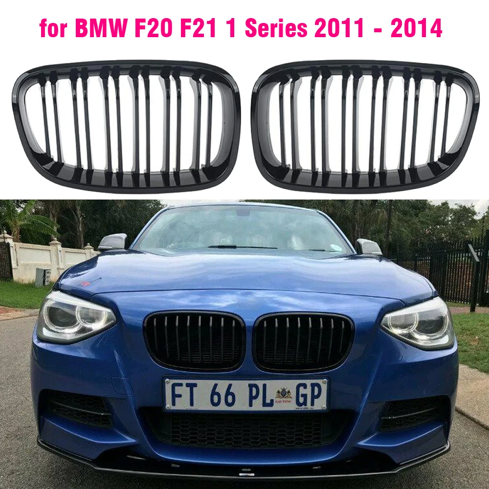 Ricoy Gloss Black For BMW 2011 - 2014 F20 F21 118i 120i 140i 2 Hatchback Sport Kidney Grill Grille