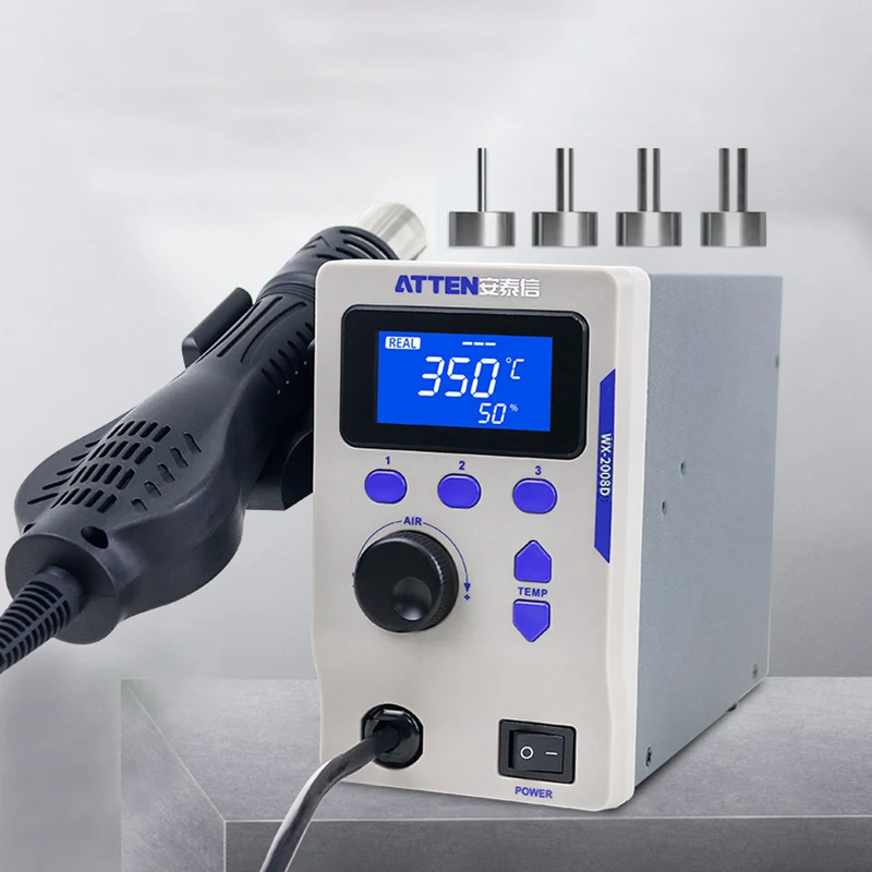 ATTEN 2008D hot air soldering station LCD Digital display welding rework station for Phone BGA SMD PCB IC soldering Repair tools