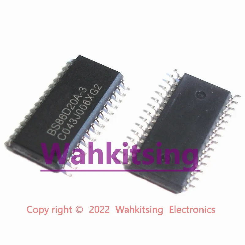 2 PCS BS86D20A-3 SOP-28 Touch A/D Flash MCU with LED/LCD Driver Chip IC