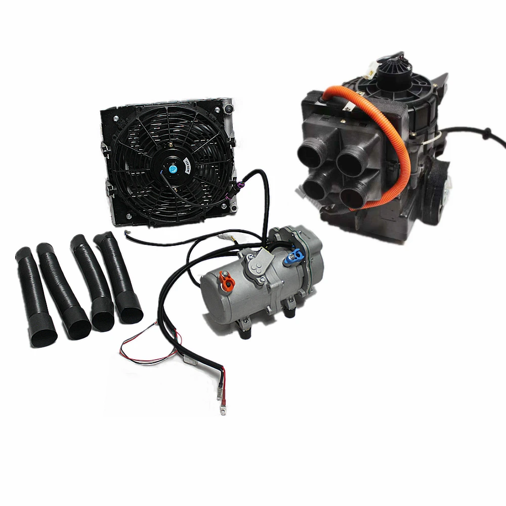 12V 24V Electric airconditioner and heating integrated machine for vehicles.electric cooling and heating air conditioner