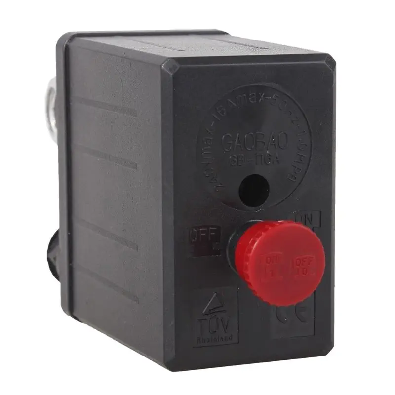 صمام تحكم بمفتاح ضغط ضاغط هواء متين 90-120psi 1/4 منفذ