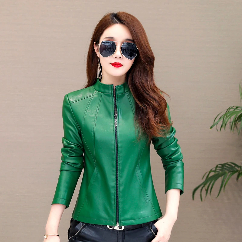 2023 Spring New Trendy Women\'s Outwear Britis Faux Leather Jacket Female Short Korean Slim Fashion Small Coat Sheepskin Jackets