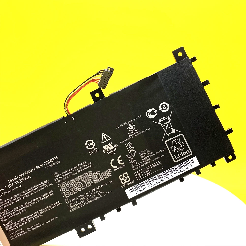 Imagem -05 - Nova Bateria do Portátil C21n1335 para Asus Vivobook S451 S451la S451lb S451ln Série Ultrabook 7.5v 38wh